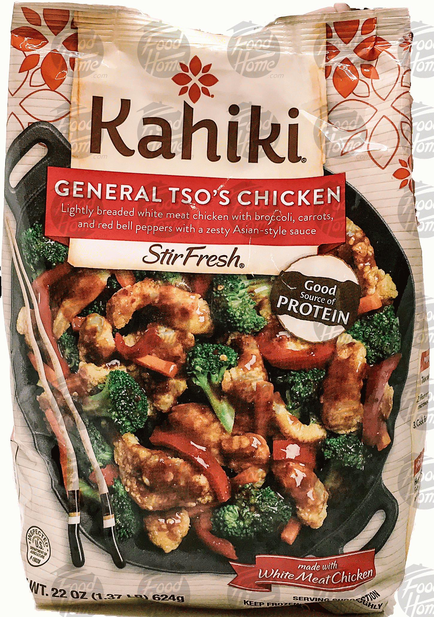 Kahiki Stir Fresh general tso's chicken; tempura white meat chicken w/ broccoli, carrots & red bell peppers Full-Size Picture